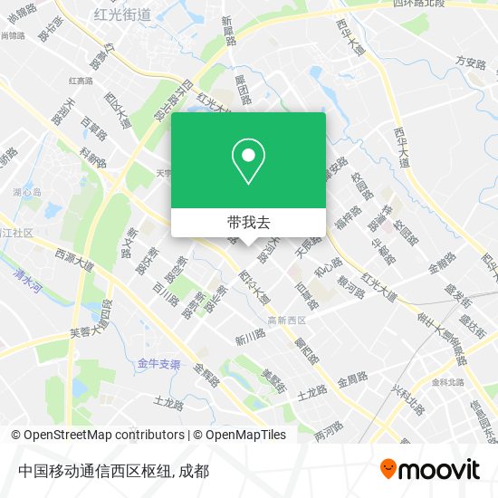 中国移动通信西区枢纽地图