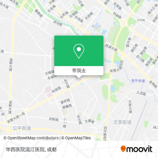 华西医院温江医院地图