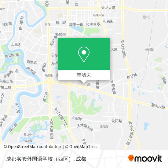 成都实验外国语学校（西区）地图