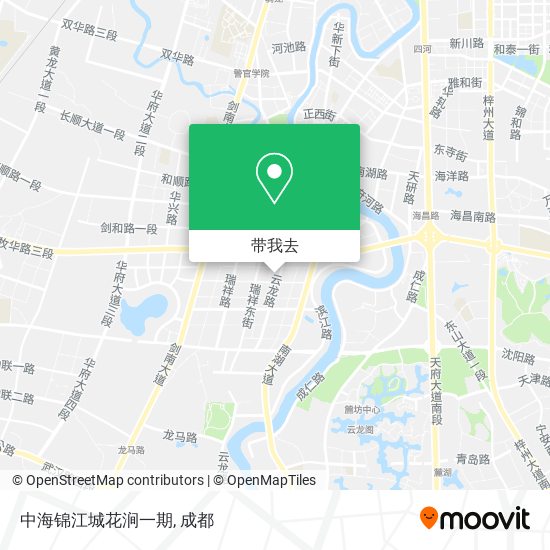 中海锦江城花涧一期地图