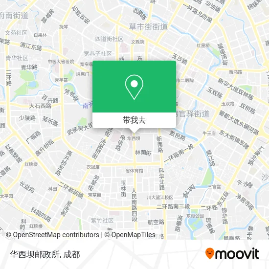 华西坝邮政所地图