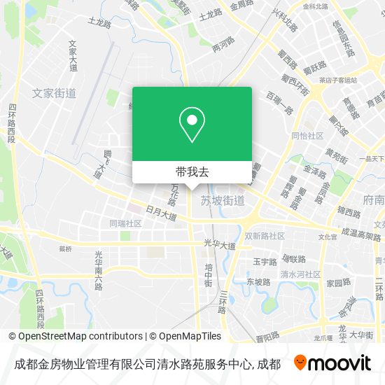 成都金房物业管理有限公司清水路苑服务中心地图