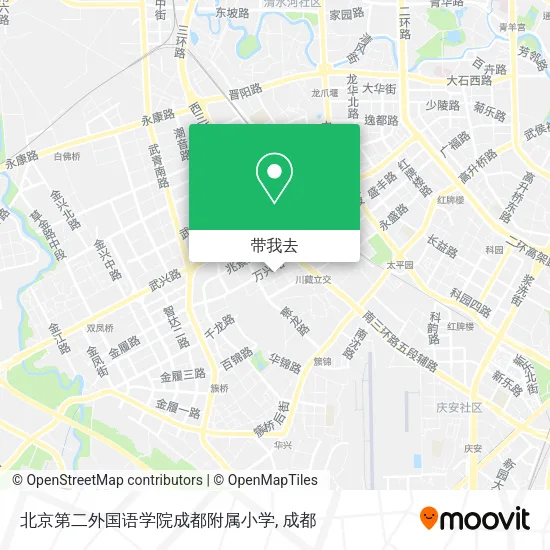 北京第二外国语学院成都附属小学地图