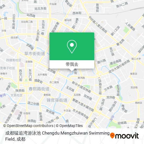 成都猛追湾游泳池 Chengdu Mengzhuiwan Swimming Field地图
