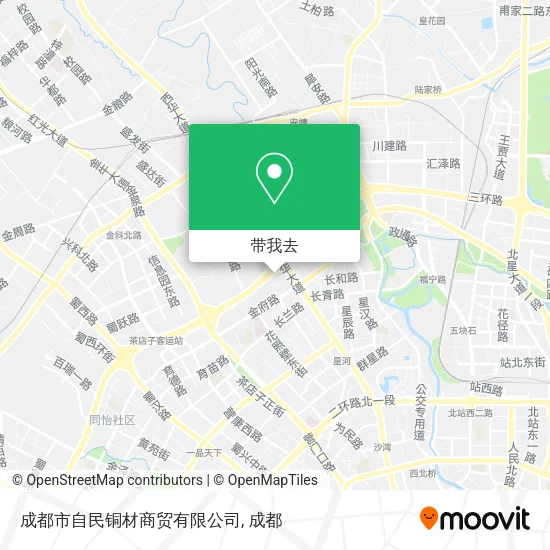 成都市自民铜材商贸有限公司地图