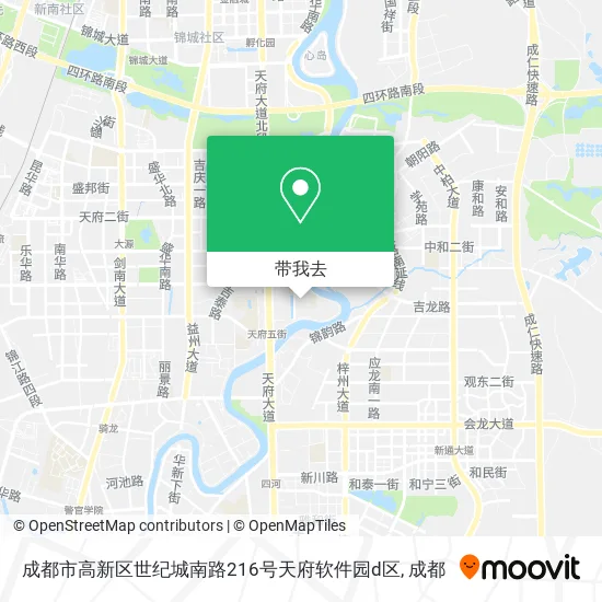 成都市高新区世纪城南路216号天府软件园d区地图