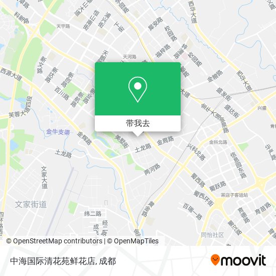中海国际清花苑鲜花店地图