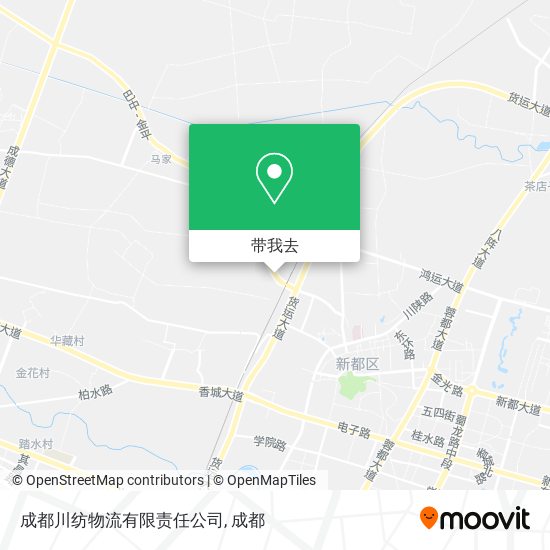 成都川纺物流有限责任公司地图