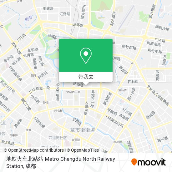 地铁火车北站站 Metro Chengdu North Railway Station地图