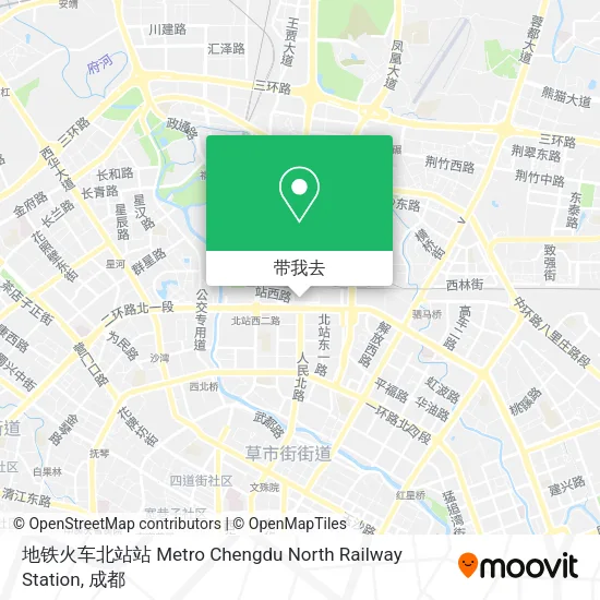 地铁火车北站站 Metro Chengdu North Railway Station地图