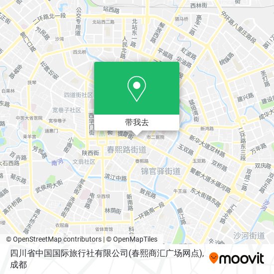 四川省中国国际旅行社有限公司(春熙商汇广场网点)地图