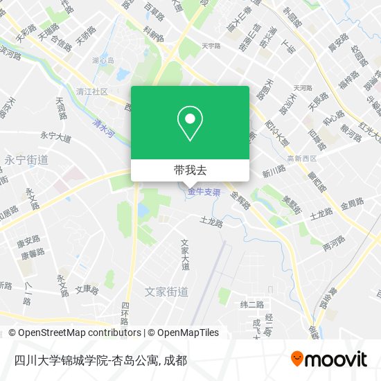 四川大学锦城学院-杏岛公寓地图
