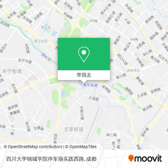 四川大学锦城学院停车场实践西路地图