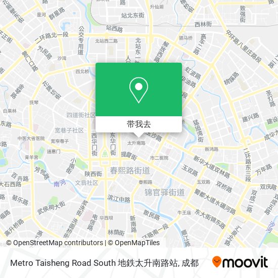 Metro Taisheng Road South 地鉄太升南路站地图