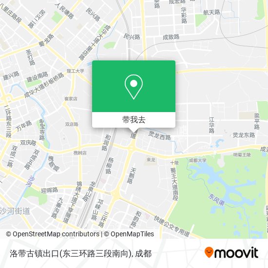 洛带古镇出口(东三环路三段南向)地图
