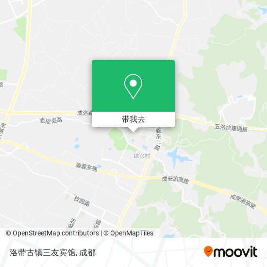 洛带古镇三友宾馆地图
