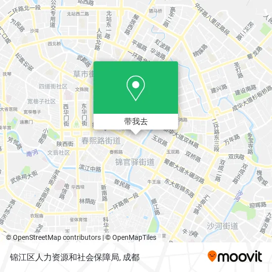 锦江区人力资源和社会保障局地图