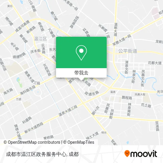 成都市温江区政务服务中心地图