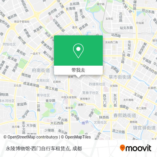 永陵博物馆-西门自行车租赁点地图