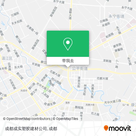 成都成实塑胶建材公司地图