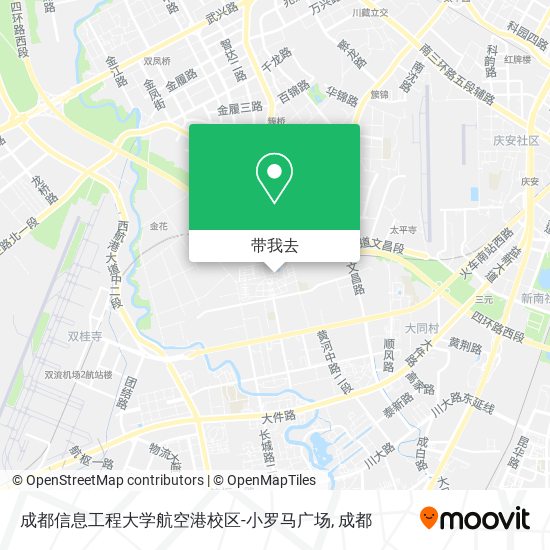 成都信息工程大学航空港校区-小罗马广场地图