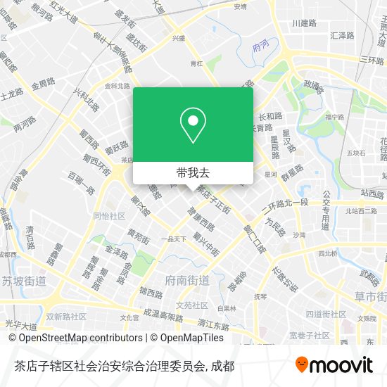 茶店子辖区社会治安综合治理委员会地图