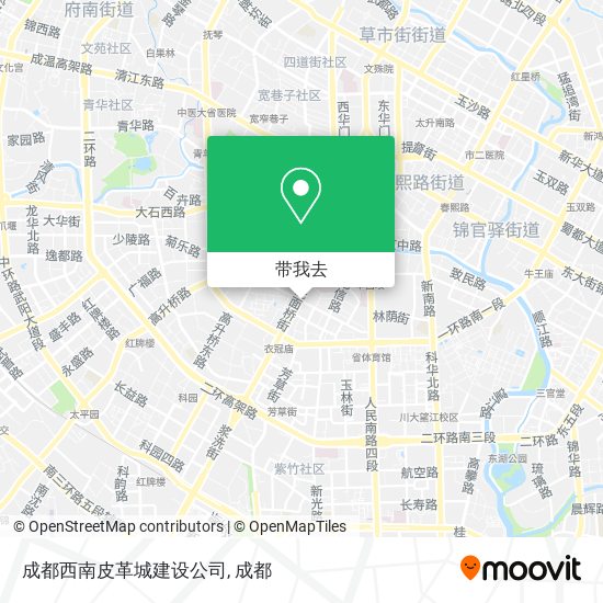 成都西南皮革城建设公司地图