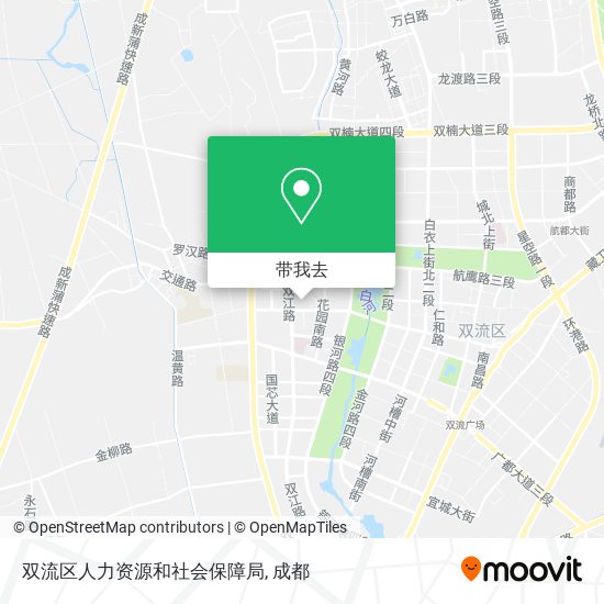 双流区人力资源和社会保障局地图