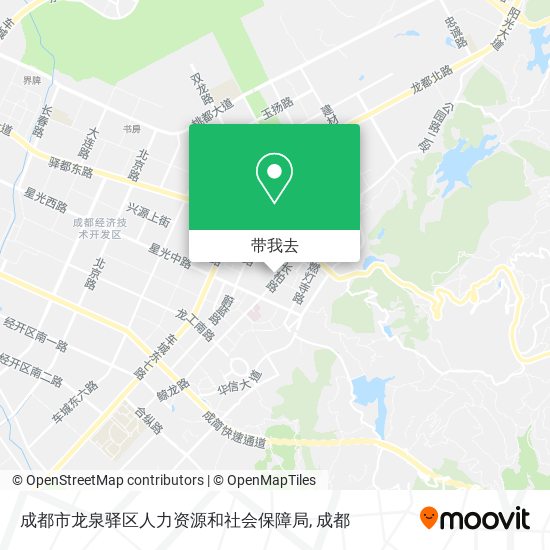 成都市龙泉驿区人力资源和社会保障局地图