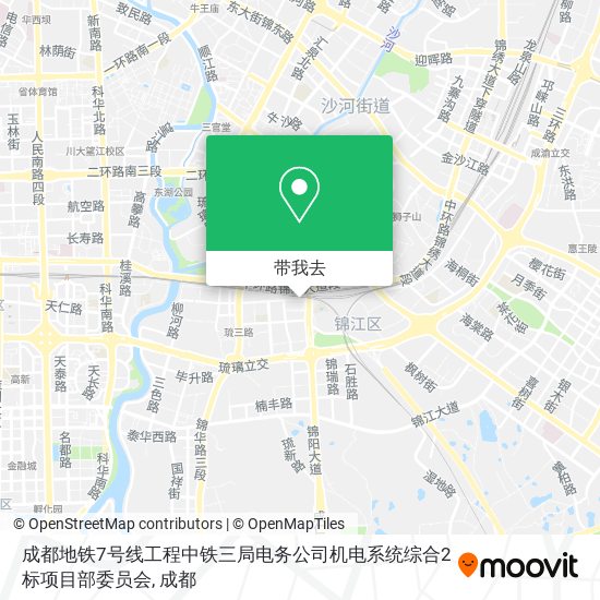 成都地铁7号线工程中铁三局电务公司机电系统综合2标项目部委员会地图