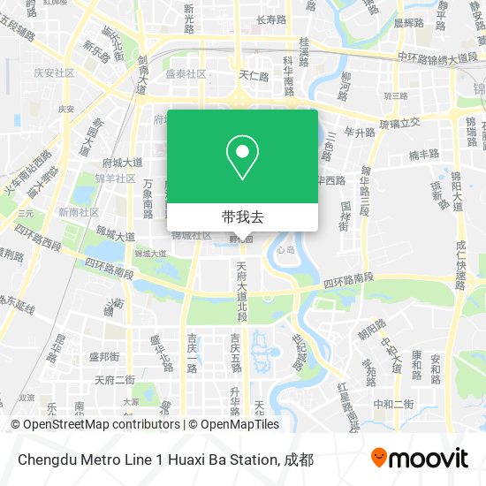 Chengdu Metro Line 1 Huaxi Ba Station地图