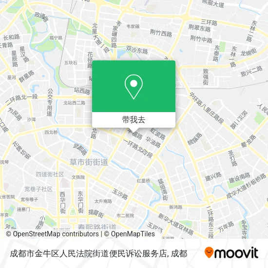 成都市金牛区人民法院街道便民诉讼服务店地图