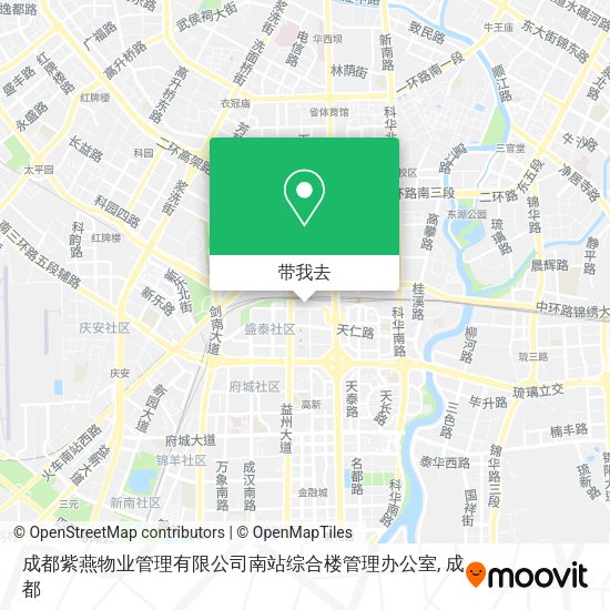 成都紫燕物业管理有限公司南站综合楼管理办公室地图