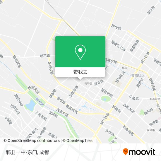 郫县一中-东门地图