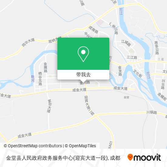 金堂县人民政府政务服务中心(迎宾大道一段)地图