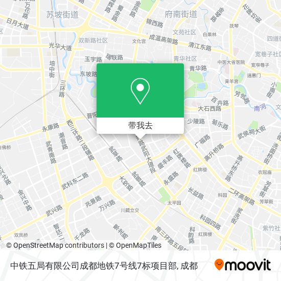 中铁五局有限公司成都地铁7号线7标项目部地图