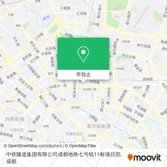 中铁隧道集团有限公司成都地铁七号线11标项目部地图