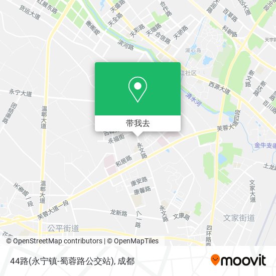 44路(永宁镇-蜀蓉路公交站)地图