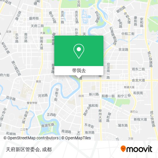 天府新区管委会地图