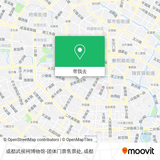 成都武侯祠博物馆-团体门票售票处地图