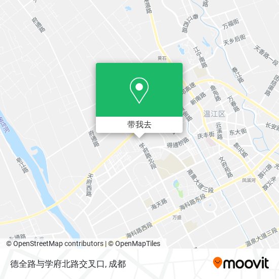 德全路与学府北路交叉口地图