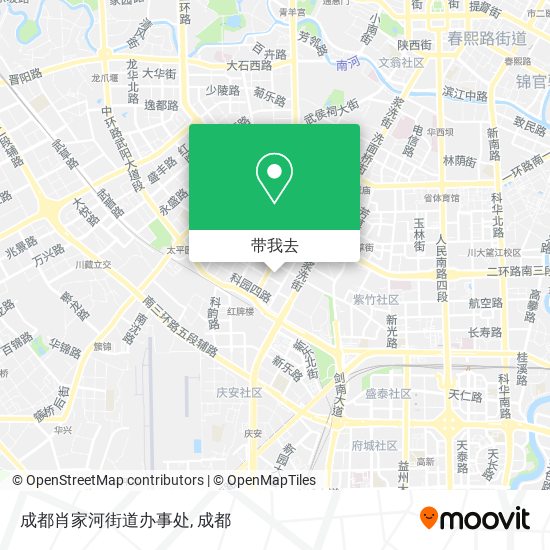成都肖家河街道办事处地图