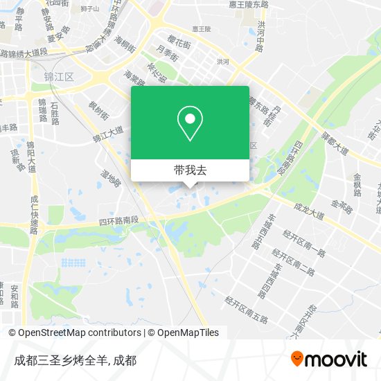 成都三圣乡烤全羊地图