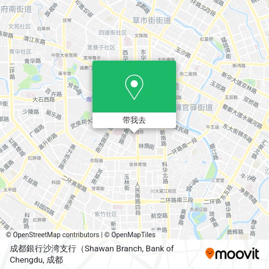 成都銀行沙湾支行（Shawan Branch, Bank of Chengdu地图