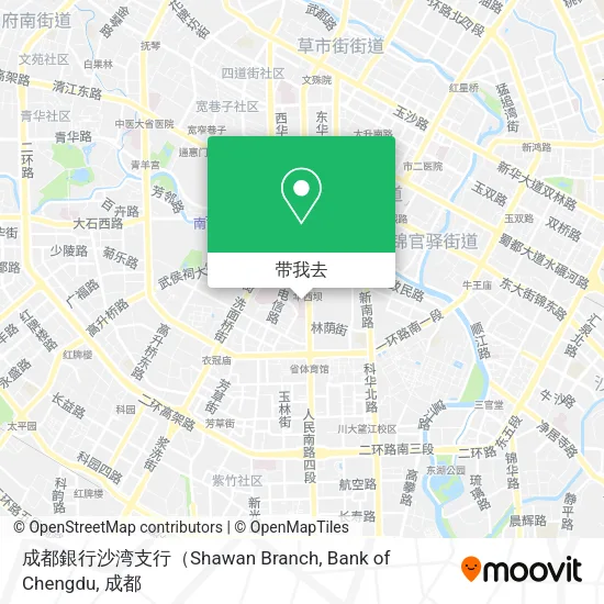 成都銀行沙湾支行（Shawan Branch, Bank of Chengdu地图