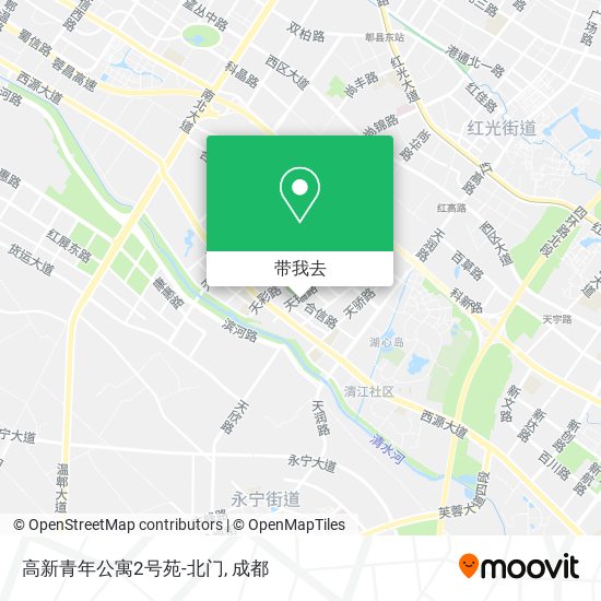 高新青年公寓2号苑-北门地图