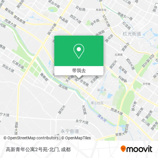 高新青年公寓2号苑-北门地图