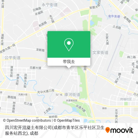 四川宏开混凝土有限公司(成都市青羊区乐平社区卫生服务站西北)地图