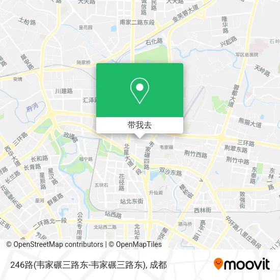 246路(韦家碾三路东-韦家碾三路东)地图