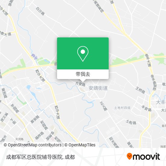 成都军区总医院辅导医院地图
